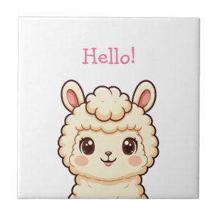 Carreau Conception d'illustration de lama mignon