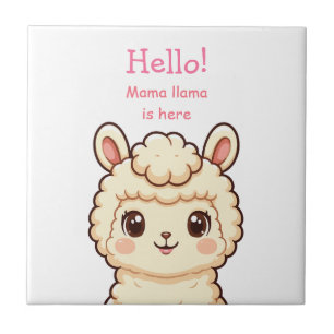 Carreau Conception d'illustration de lama mignon