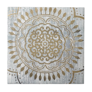 Carreau Conception d'or de mandala