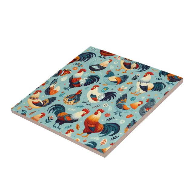 Carreau Conception du poulet et du coq (Côté)