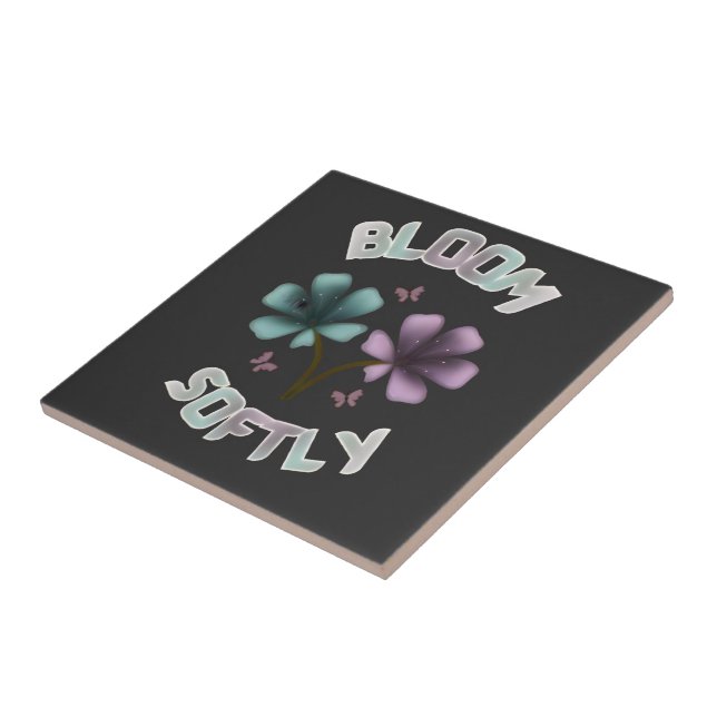 Carreau Conception florale de printemps Bloom Softly Paste (Côté)