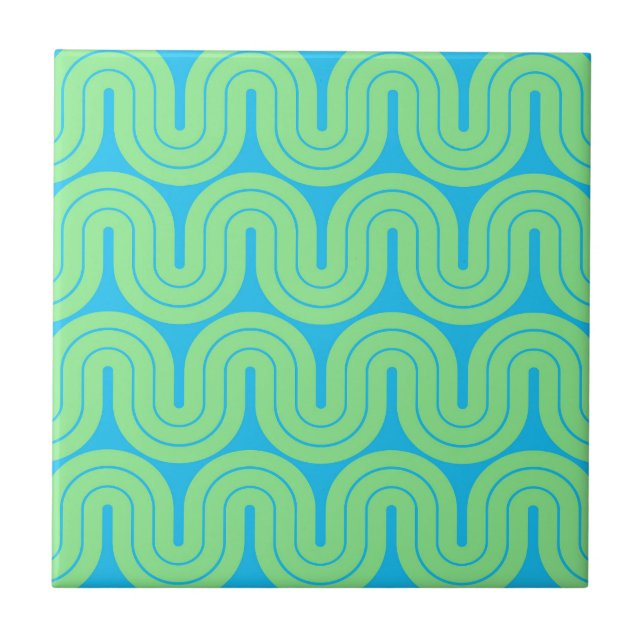 Carreau Conception géométrique géométrique des vagues (Devant)