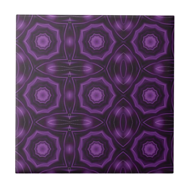 Carreau Conception géométrique motif violette royale (Devant)