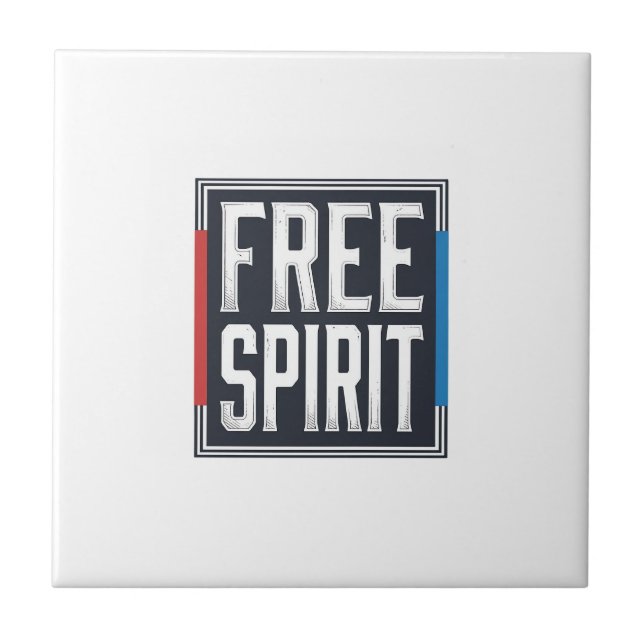 Carreau Conception Graphique Boîte Esprit Libre Patriotiqu (Devant)