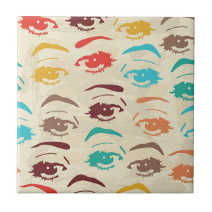 Carreau Conception graphique de yeux géniaux