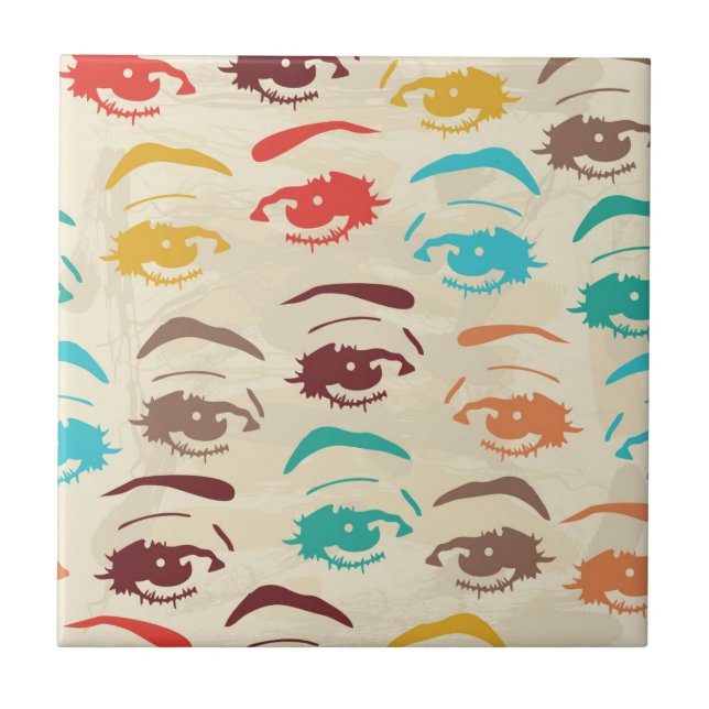 Carreau Conception graphique de yeux géniaux (Devant)