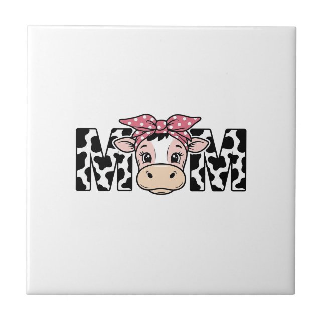 Carreau Conception Graphique Maman Vache Mignonne Arc_1 (Devant)