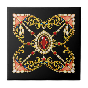 Carreau Conception Inspirée de Tudor Mary Reine des Écossa