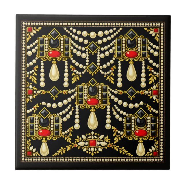 Carreau Conception inspirée des bijoux de Marie Reine d'Éc (Devant)