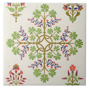 Carreau Conception rose de papier peint de motif, imprimé