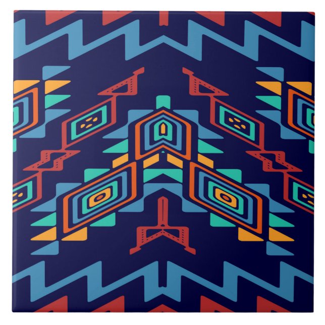 Carreau Conception tordue d'abrégé sur formes (Devant)