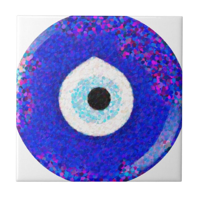 Carreau Conception turque d'oeil mauvais de Nazar (Devant)