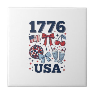 Carreau Conception vectorielle coquette patriotique 1776 É