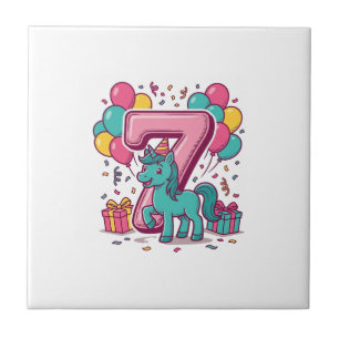 Carreau Conception vectorielle de poney mignon pour la fêt