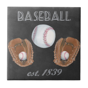 Carreau Conception vintage de tableau de base-ball