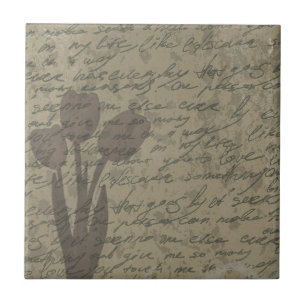 Carreau Conception vintage de tulipes