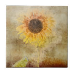 Carreau Conception vintage des tournesols<br><div class="desc">Carrelage de tournesol vintage. ⭐ 99% de mes designs dans mon magasin sont faits en couches. Cela vous permet de redimensionner et de déplacer facilement les graphiques et le texte pour qu'il s'adapte parfaitement à chaque produit. 📌 (Assurez-vous de redimensionner ou de déplacer des graphiques si nécessaire avant de commander)...</div>