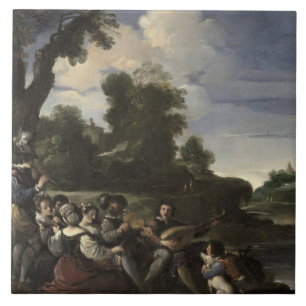 Carreau Concert Champetre, 1617 (huile sur le panneau)