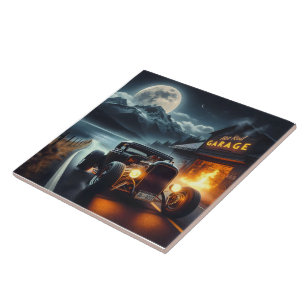 Carreau Conduite nocturne dans une canne chaude classique