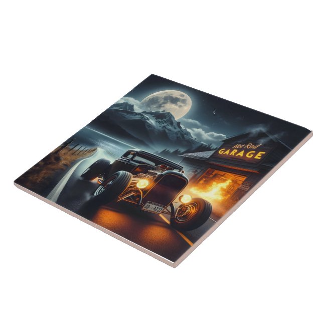 Carreau Conduite nocturne dans une canne chaude classique (Côté)