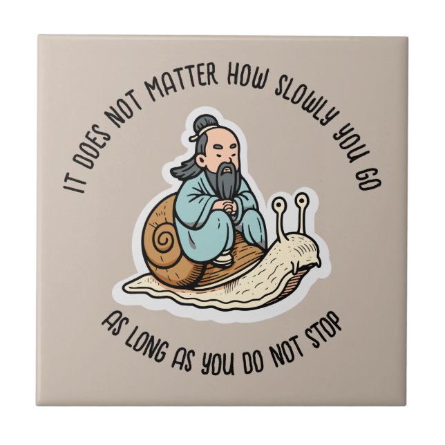 Carreau Confucius et l'escargot (Devant)