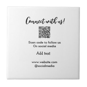 Carreau Connectez-vous avec nous scan QR code ajouter e-ma