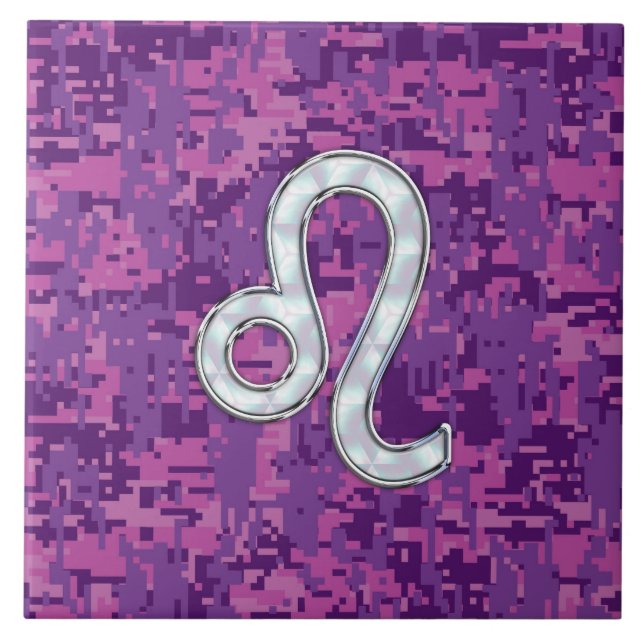 Carreau Connexion Leo sur Camouflage numérique Fuchsia ros (Devant)