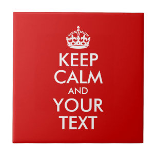 Carreau Conserver le calme et le texte