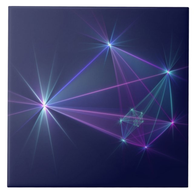 Carreau Constellation, Art fractal abstrait de fantaisie (Devant)