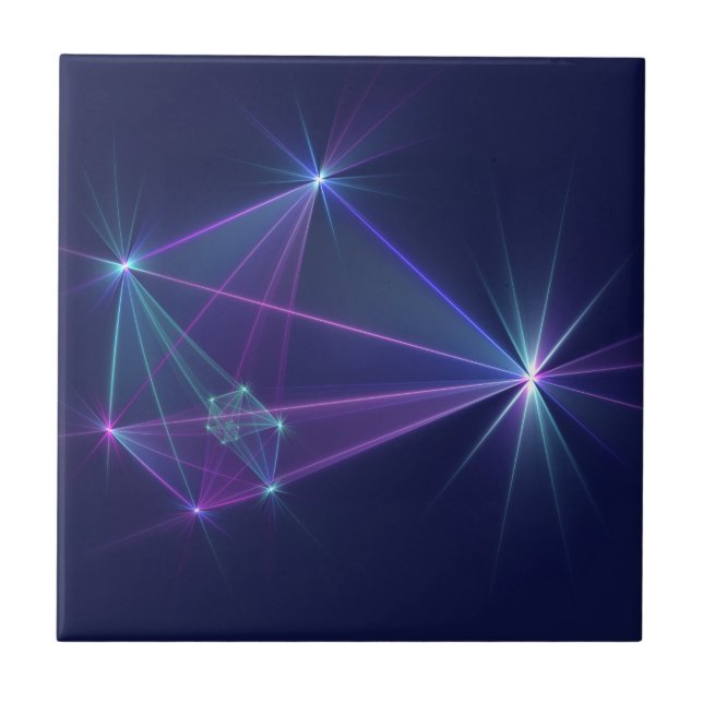 Carreau Constellation, Art Fractal Abstrait Fantastique (Devant)