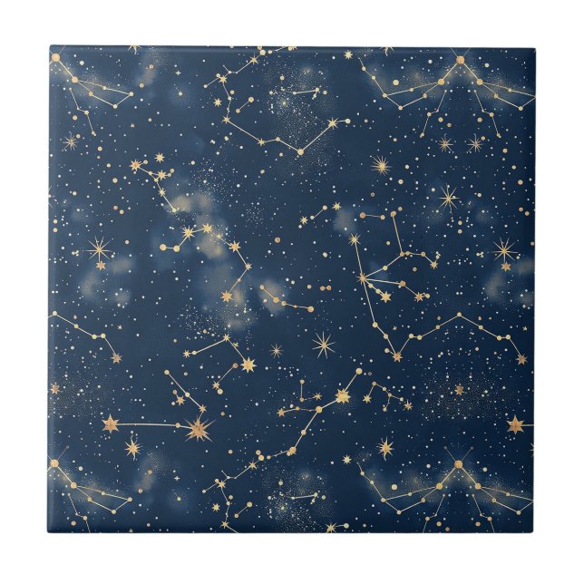 Carreau Constellation Céleste - Nuit Étoilée (Devant)