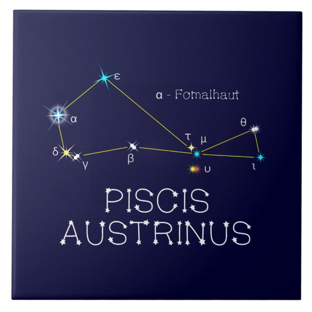 Carreau Constellation de l'hémisphère Sud Piscis Austrinus (Devant)
