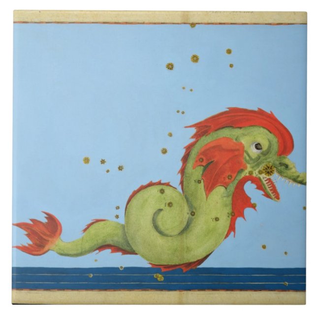 Carreau Constellation de Poissons, de "Uranometria" par (Devant)