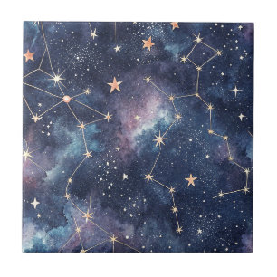 Carreau Constellation spatiale cosmique et motif nocturne