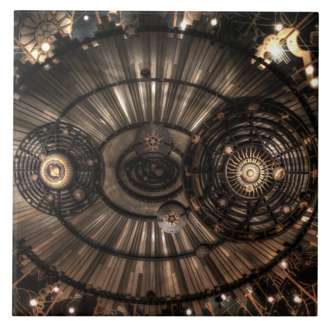 Carreau Constellations Zodiac mécanique Steampunk (Devant)