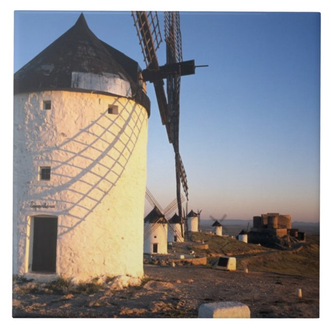 Carreau Consuegra, La Mancha, Espagne, moulins à vent (Devant)
