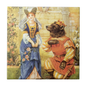 Carreau Conte de fées vintage, La Belle et la Bête