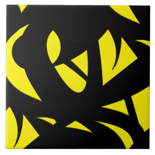 Carreau Contemporain Jaune / Noir