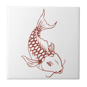 Carreau Contour du poisson de Koi