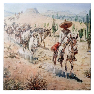 Carreau “Convoi de paquet Vaquero” par Edward Borein