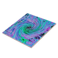 Cool Abstrait de chaux vert et violet floral