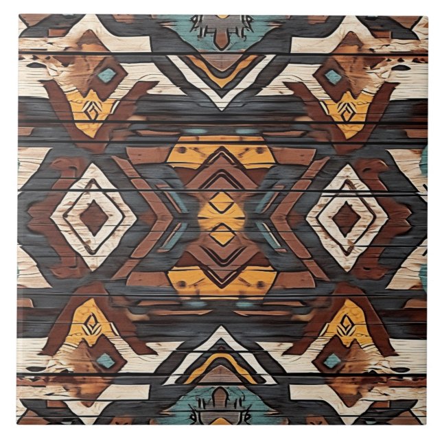 Carreau Cool Aztec faux bois (Devant)