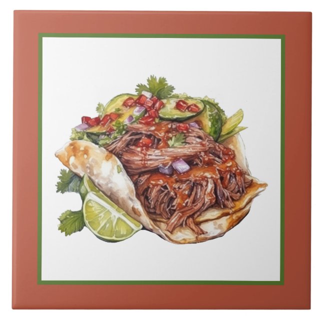 Carreau cool Cuisine mexicaine maison artisanale (Devant)