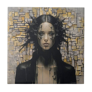 Carreau Cool gothique fille rencontre Mondrian - Art Abstr