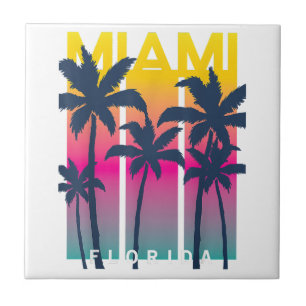 Carreau Cool Miami Florida Graphic Design Tee - shirts, I