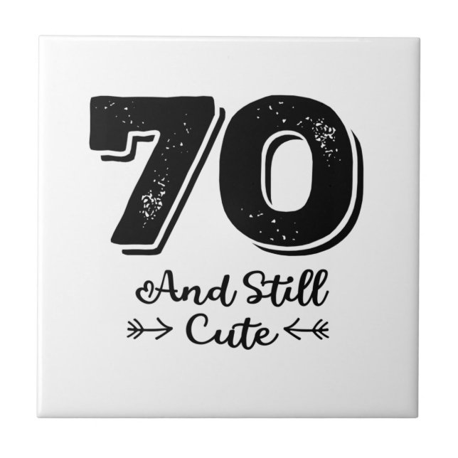 Carreau cool mignon 70e anniversaire citation des paroles (Devant)