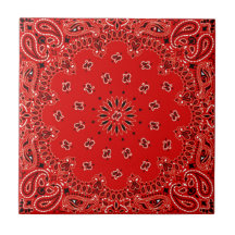 Copie occidentale rouge d'écharpe de Bandana de