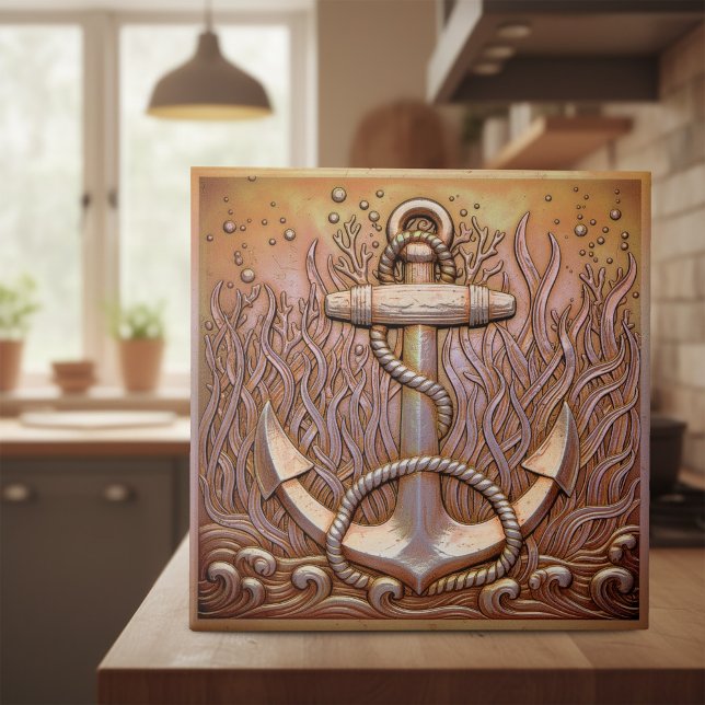 Carreau Copper Metallic Iridescent Anchor D1223 (Créateur téléchargé)