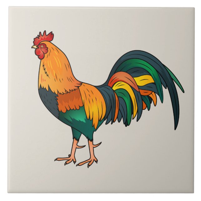 Carreau Coq Animé (Devant)