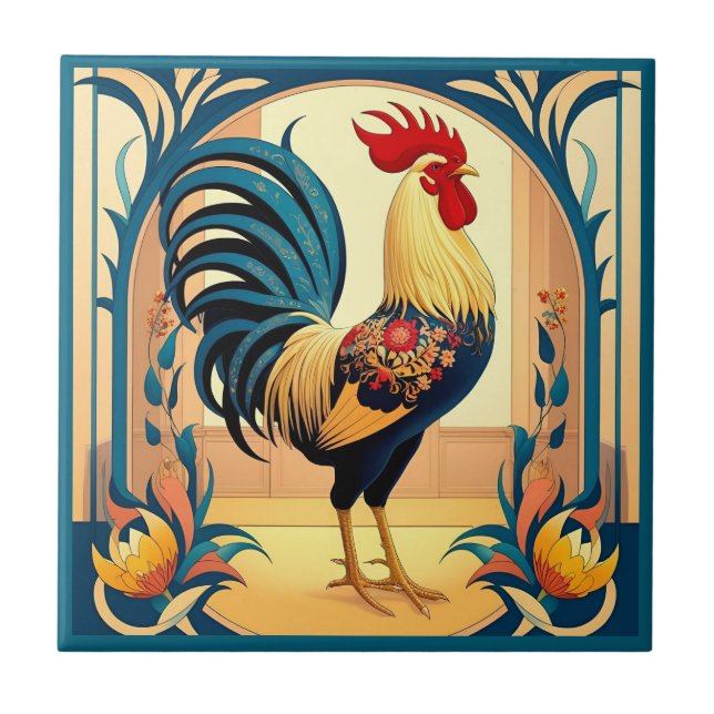 Carreau Coq de Manoir de Campagne (Devant)